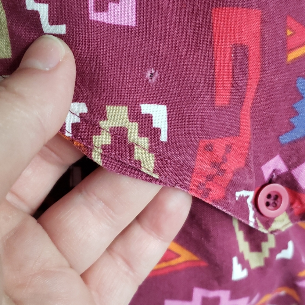 Vintage Tribal Pattern Button Down - image 2